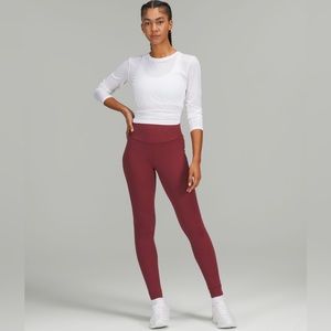 LULULEMON BASE PACE HIGH RISE RUNNING TIGHT 28” COLOR: MULLED WINE SIZE:6